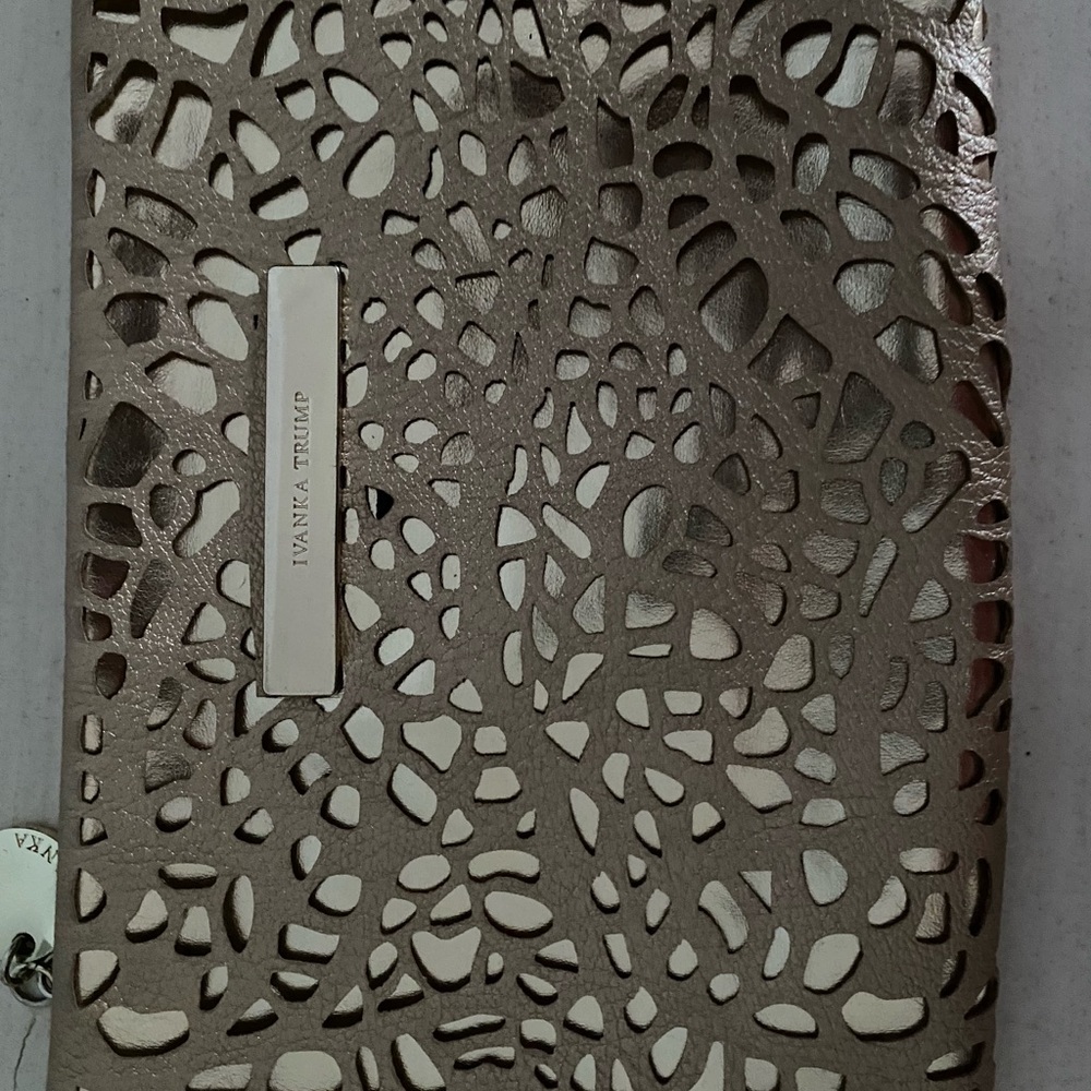 Ivanka Trump Laser Cut Gold Clutch
